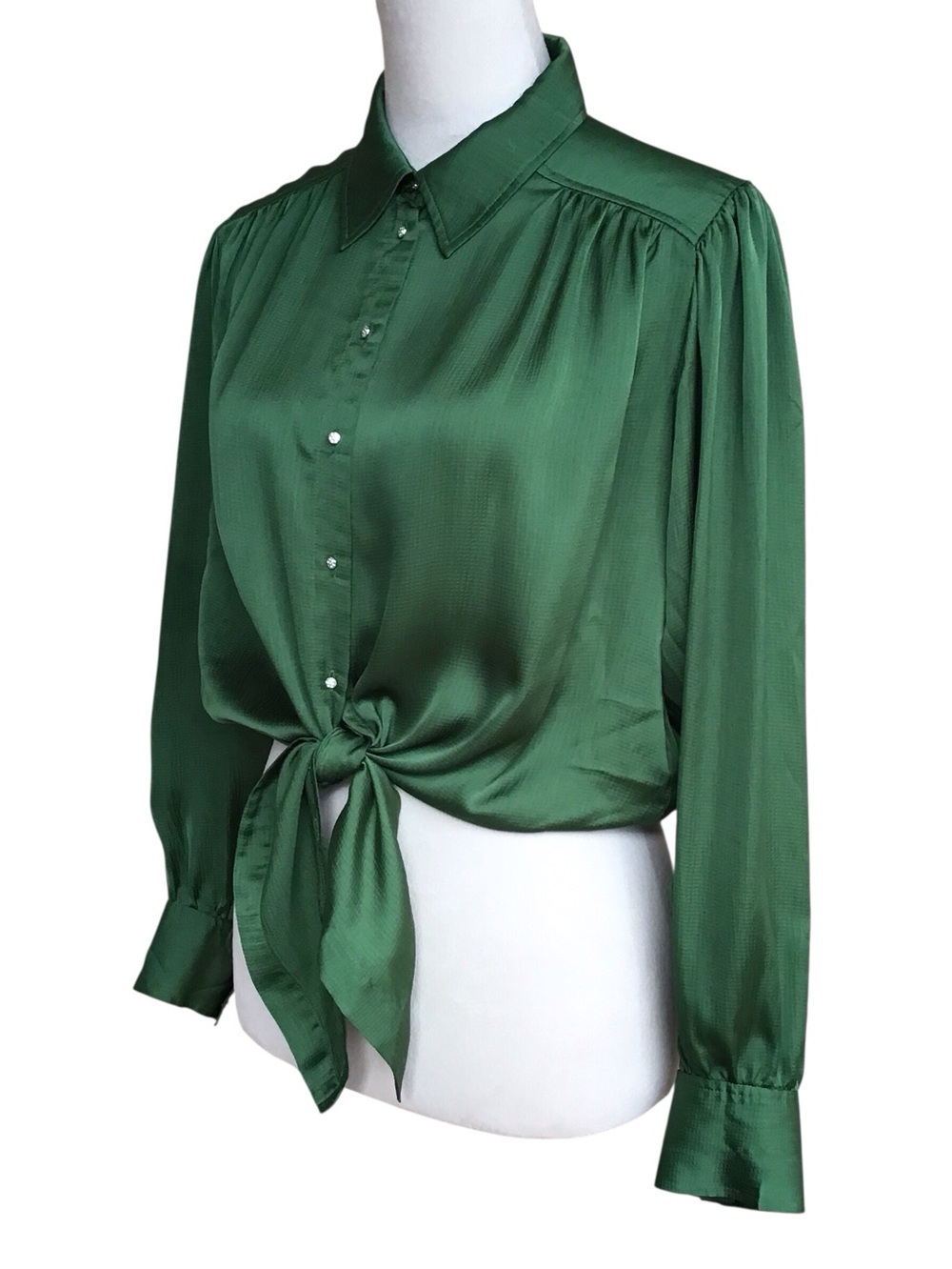 Ba&Sh Féria Tie Shirt in Vert - Picture 10 of 11